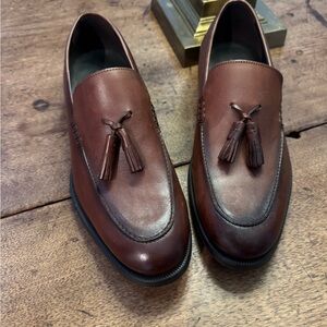 Zara Dark Brown Tassel Loafers